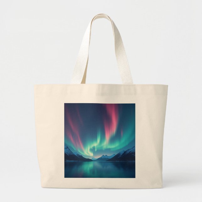 Bolso De Tela Gigante Aurora islandesa (Frente)