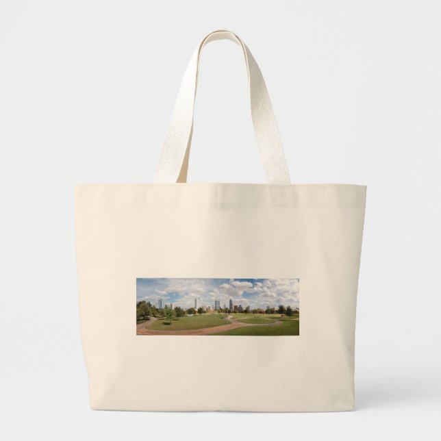 Bolso De Tela Gigante Austin, Texas Downtown Skyline desde el Parque But (Frente)