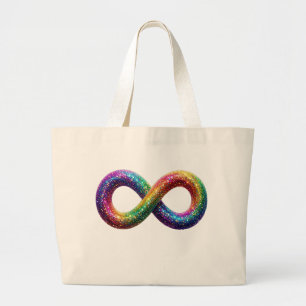 Bolso De Tela Gigante autismo, autista, tote, signo de infinito,