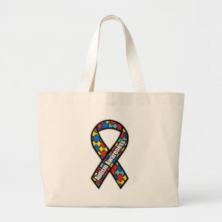 Bolso De Tela Gigante Autismo Ribbon_bag
