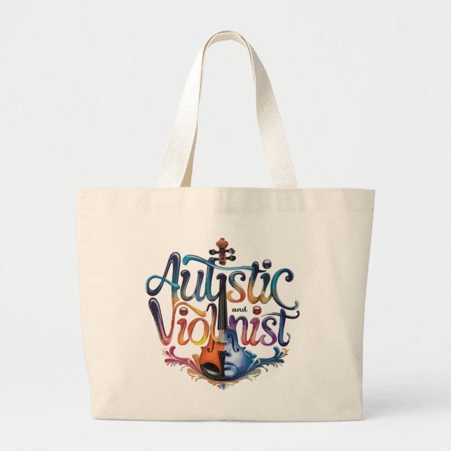 Bolso De Tela Gigante autistic and violinist (Frente)