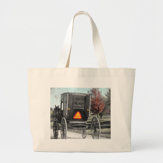 Bolso De Tela Gigante Autumn Amish Buggy (Frente)
