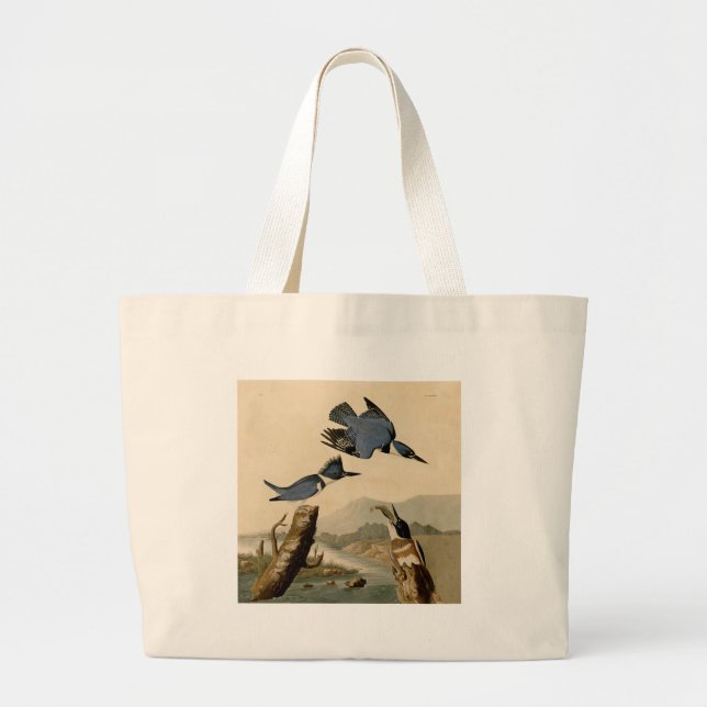 Bolso De Tela Gigante Ave salvaje Audubon Belt Kingfisher (Frente)