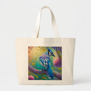 Bolso De Tela Gigante Aves fantásticas Jay azul