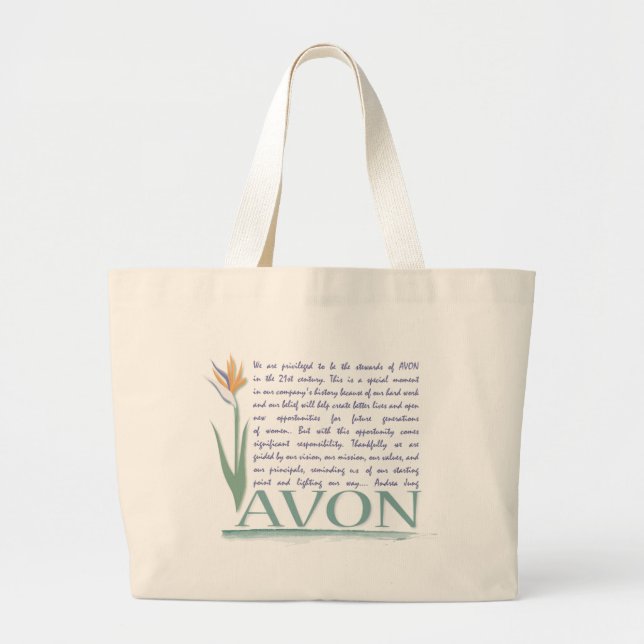 Bolso De Tela Gigante Avon Values of Business (Frente)