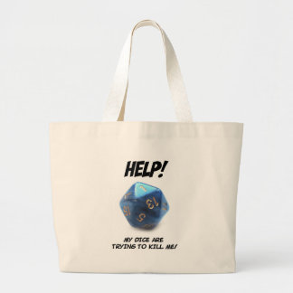 Bolso De Tela Gigante ¡Ayuda! ¡Mis dados están intentando matarme!