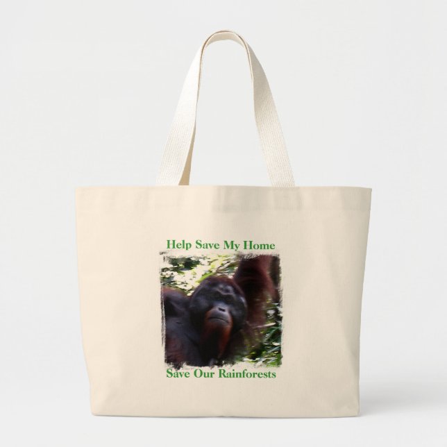 Bolso De Tela Gigante Ayude a ahorrar mi hogar, ahorre nuestro R… (Frente)