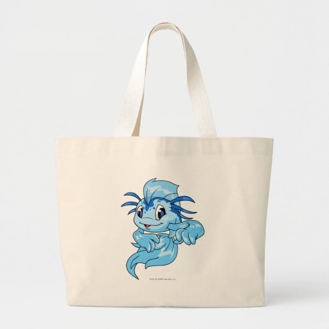 Bolso De Tela Gigante Azul de Koi (Frente)