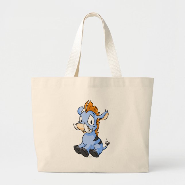 Bolso De Tela Gigante Azul de Moehog (Frente)