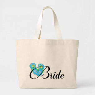 Bolso De Tela Gigante Azul del flip-flop de la novia del destino