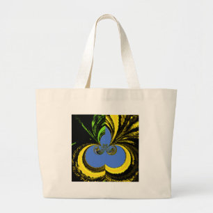 Bolso De Tela Gigante Azul dorado