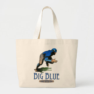 Bolso De Tela Gigante Azul grande
