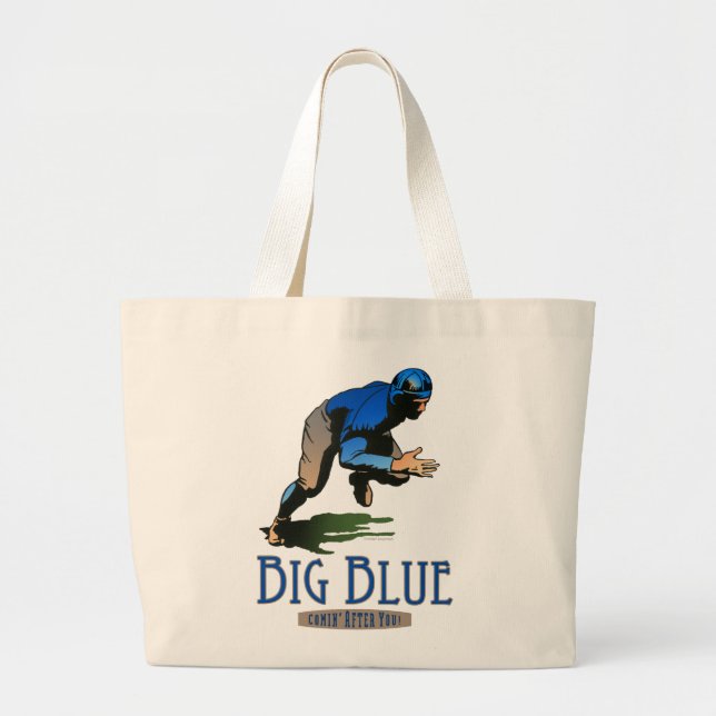 Bolso De Tela Gigante Azul grande (Frente)