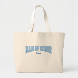 Bolso De Tela Gigante Azul Marino + Brillo Falso DAMA DE HONOR