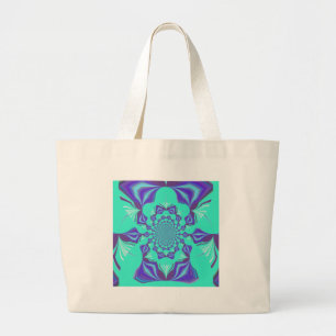 Bolso De Tela Gigante Azul preciado