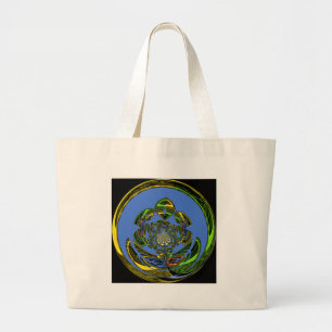 Bolso De Tela Gigante Azul tradicional