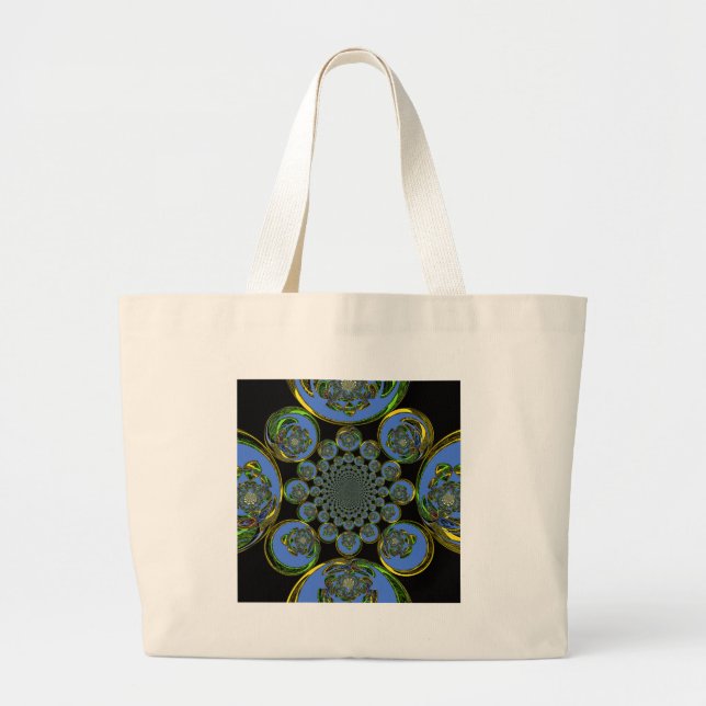 Bolso De Tela Gigante Azul vintage (Frente)