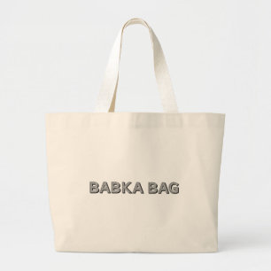 Bolso De Tela Gigante Babka Bag Tote Jumbo Natural