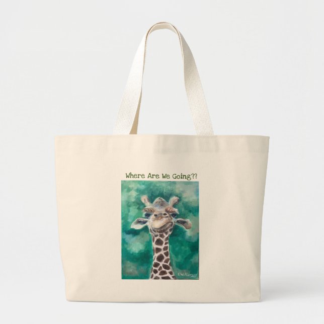 Bolso De Tela Gigante Baby Giraffe (Frente)