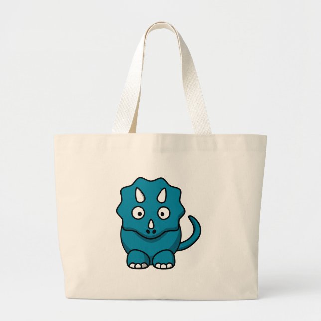 Bolso De Tela Gigante Baby Triceratops (Frente)
