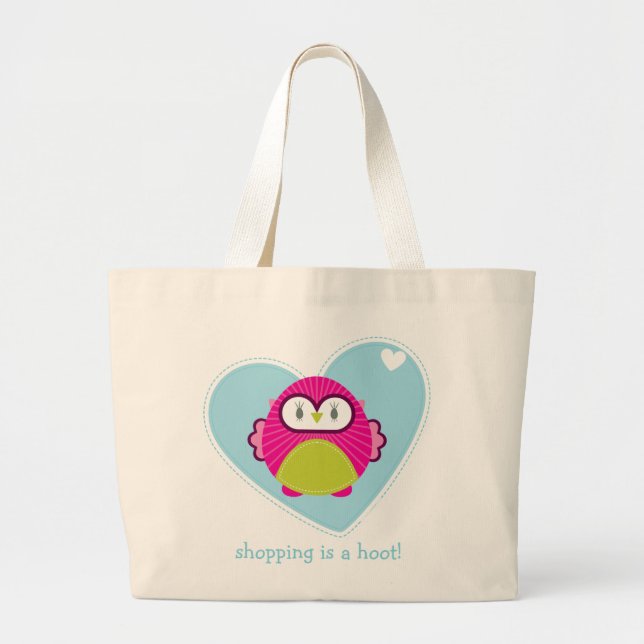 Bolso De Tela Gigante BAG : búho - hoot (Frente)