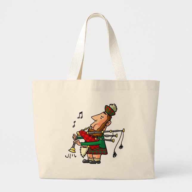 Bolso De Tela Gigante Bagpiper (Frente)