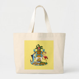 Bolso De Tela Gigante Bahamas con escudo de armas (paraíso caribeño)