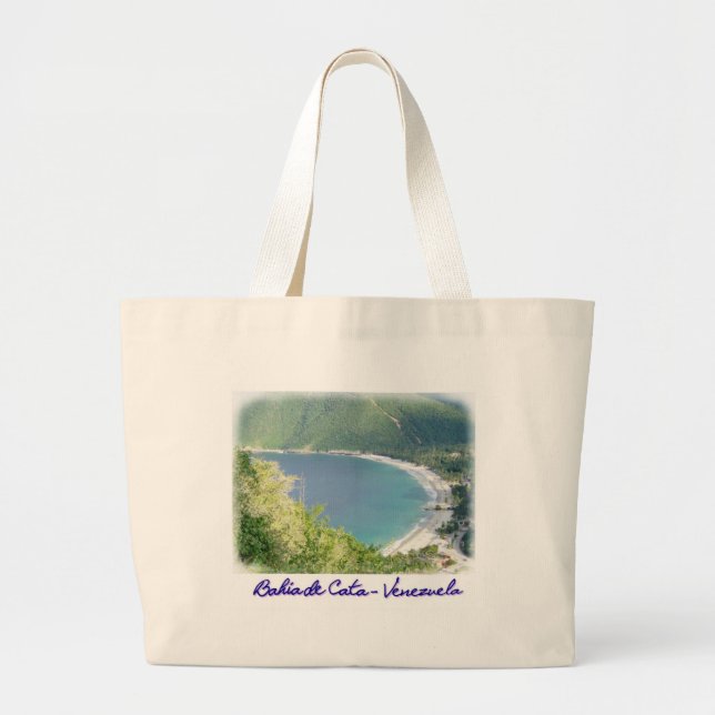 Bolso De Tela Gigante Bahía de Cata Handbag (Frente)