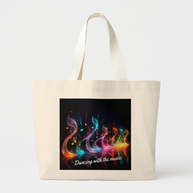 Bolso De Tela Gigante Bailando con la música (Frente)