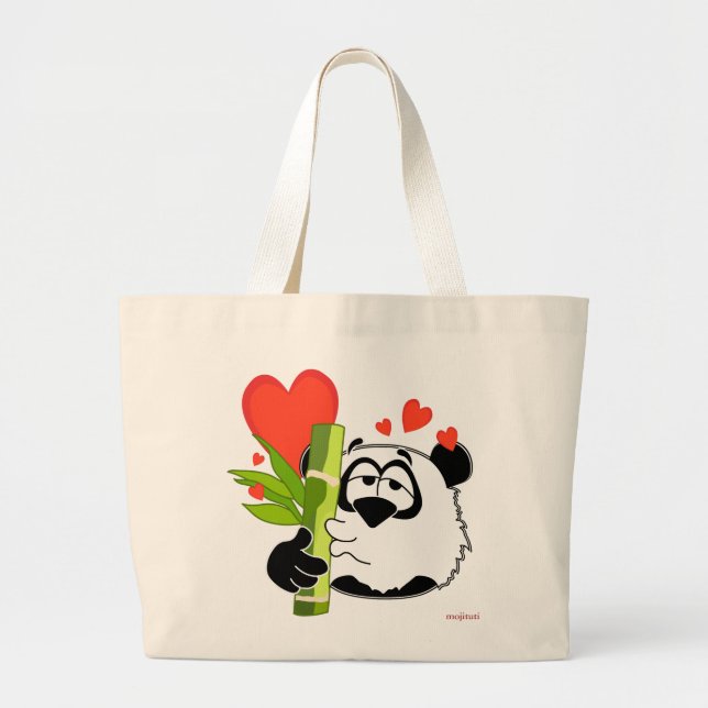 Bolso De Tela Gigante Bajá el oso de panda (Frente)