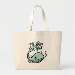 Bolso De Tela Gigante ¡Ballena de un capitán! por Tiki tOny