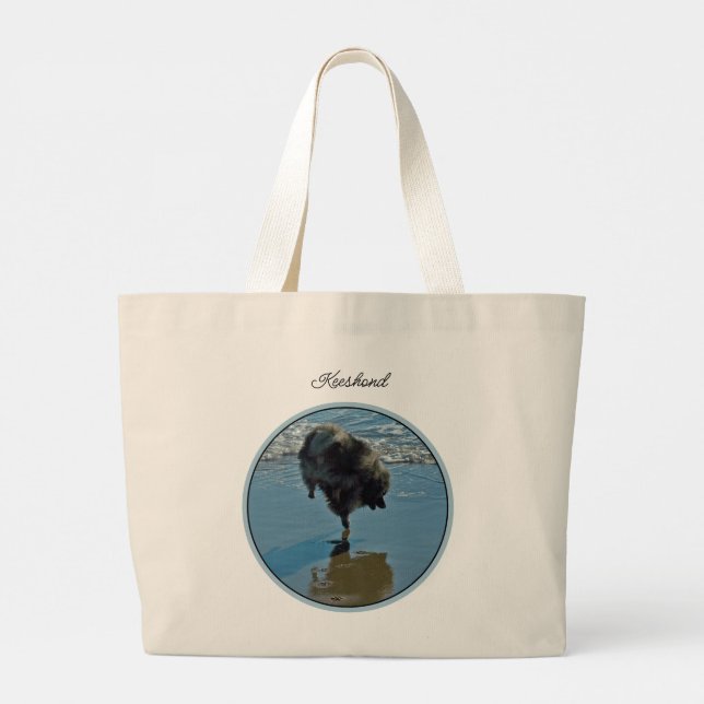 Bolso De Tela Gigante Ballet Keeshond Fotografía Cute Arte Perro Origina (Reverso)
