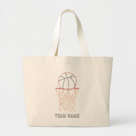 Bolso De Tela Gigante Baloncesto Borde de dibujos