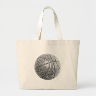 Bolso De Tela Gigante Baloncesto con efecto lápiz