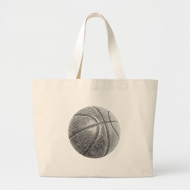 Bolso De Tela Gigante Baloncesto con efecto lápiz (Frente)