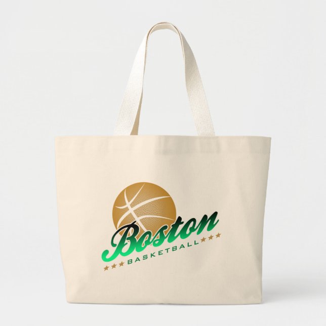 Bolso De Tela Gigante Baloncesto de Boston (Frente)