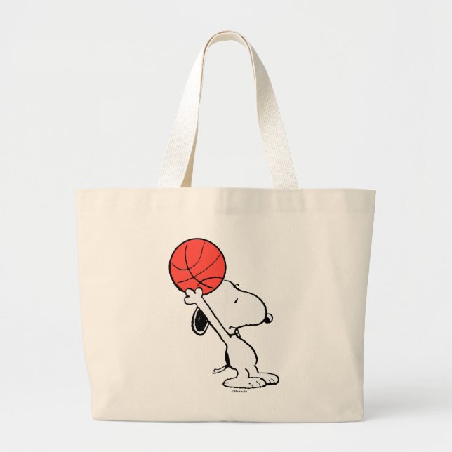 Bolso De Tela Gigante Baloncesto deportivo Snoopy Varsity (Frente)