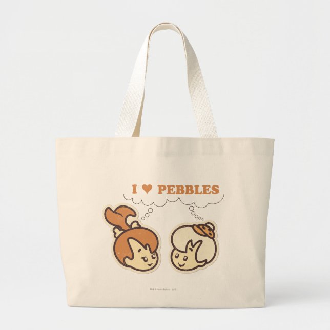 Bolso De Tela Gigante Bam Bam ama a PEBBLES™ (Frente)