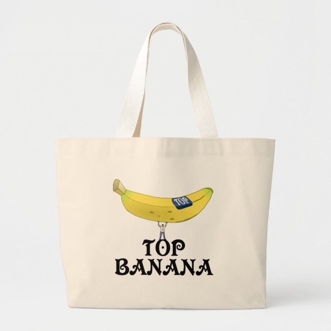Bolso De Tela Gigante Banana superior - Personalizada (Frente)