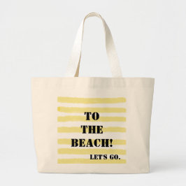 Bolso De Tela Gigante Bandas de color azul amarillo monograma