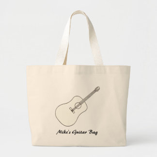Bolso De Tela Gigante Bandas de guitarra acústica de dibujo moderno