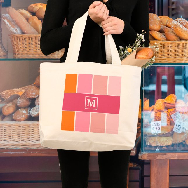 Bolso De Tela Gigante Bandas femeninas amplias con monograma (Subido por el creador)