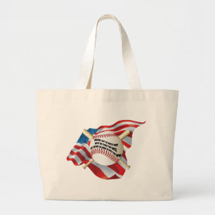 Bolso De Tela Gigante Bandera Americana Béisbol
