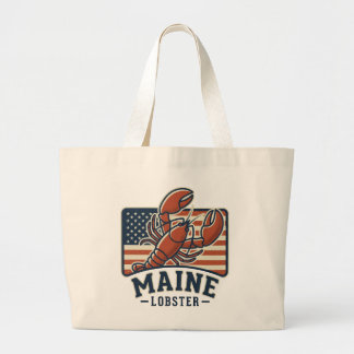 Bolso De Tela Gigante Bandera Americana Langosta de Maine