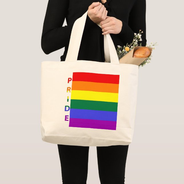 Bolso De Tela Gigante Bandera arco iris del Orgullo LGBT (Anverso (producto))