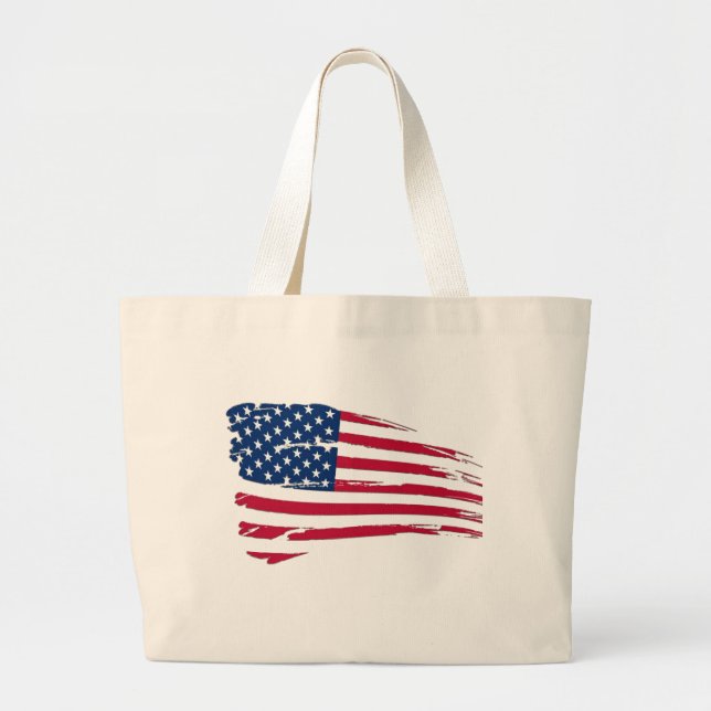 Bolso De Tela Gigante Bandera atípica de Estados Unidos (Frente)