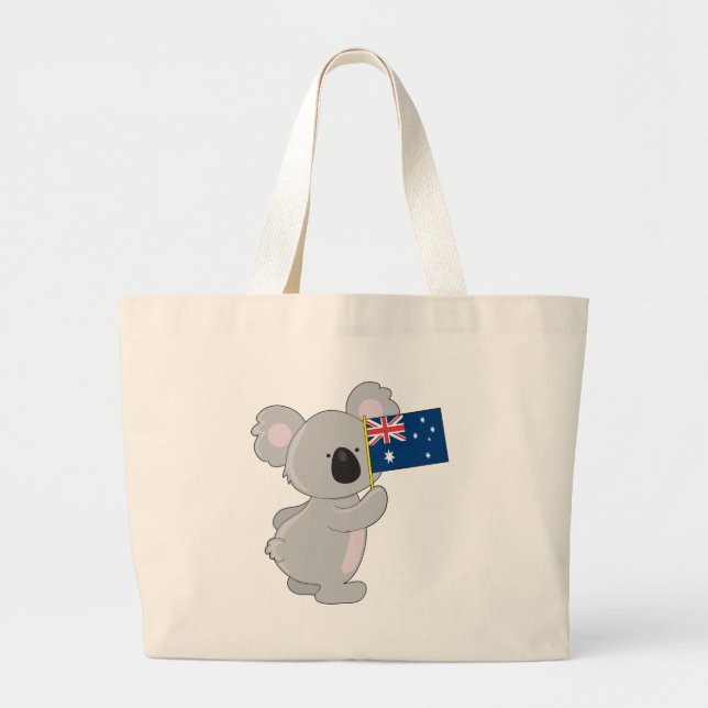 Bolso De Tela Gigante Bandera australiana de Koala (Frente)