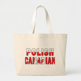 Bolso De Tela Gigante Bandera canadiense polaca