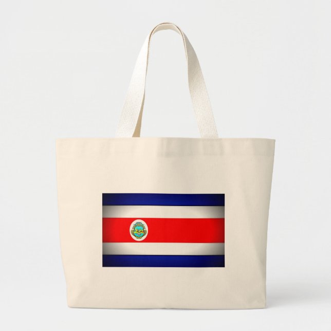 Bolso De Tela Gigante Bandera costarricense estilizada (Frente)