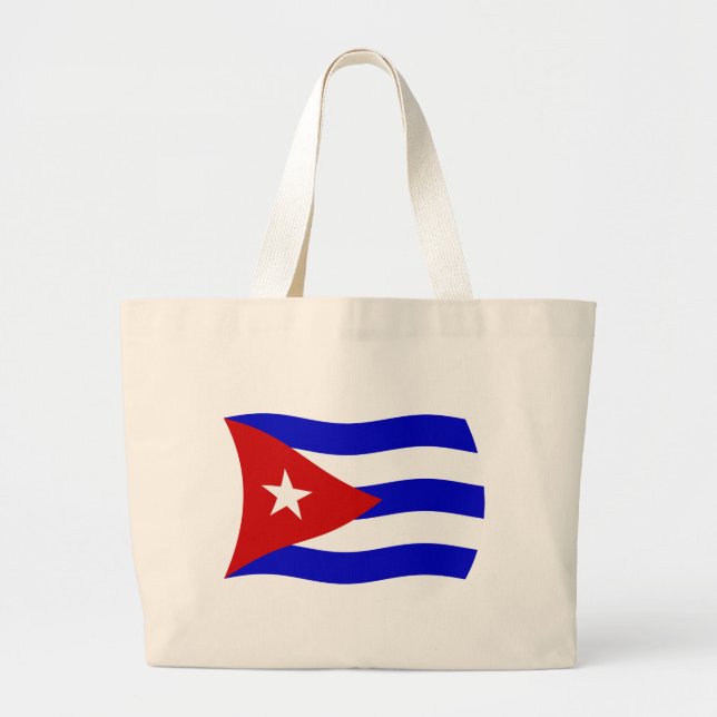 Bolso De Tela Gigante Bandera cubana Tote Bag (Frente)